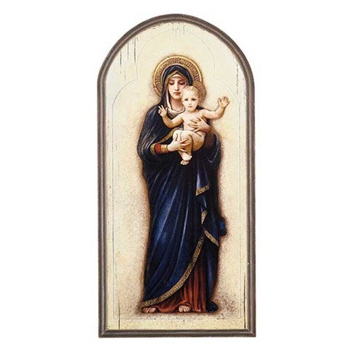 Madonna and Child Arched Plaque