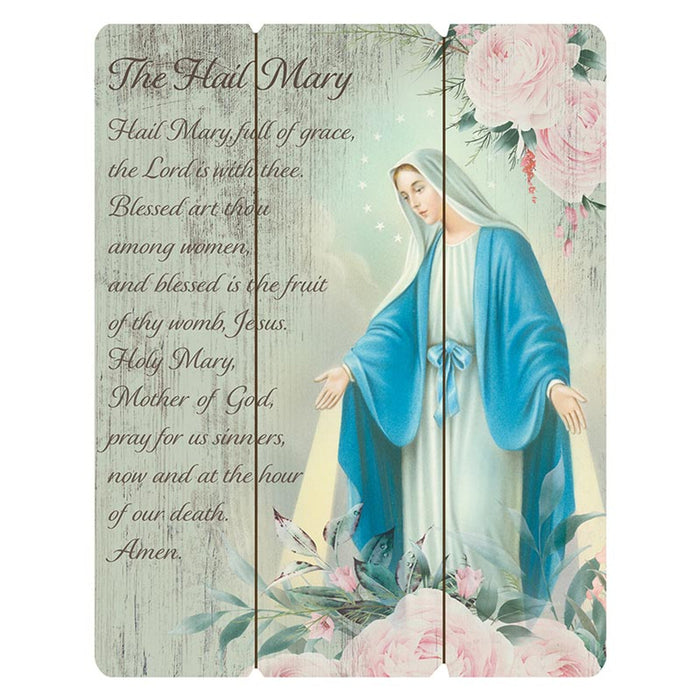 Hail Mary Prayer- Wood Pallet Sign