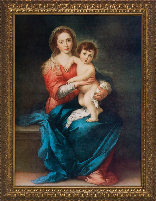 Virgin with Child by Murillo Framed Art