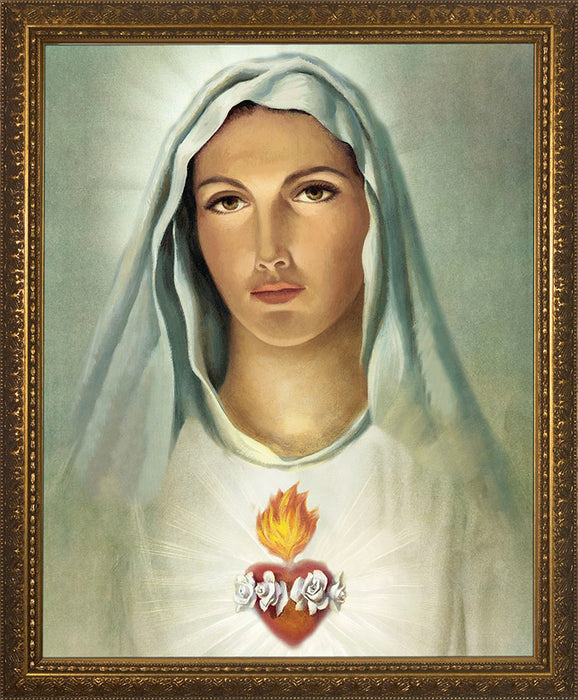 Traditional Immaculate Heart Framed Art