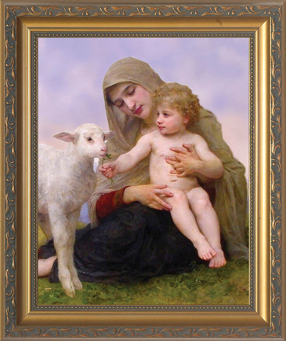 Virgin and the Lamb Framed Art