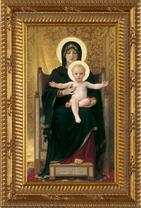 Virgin and Child - Ornated Gold Framed Art